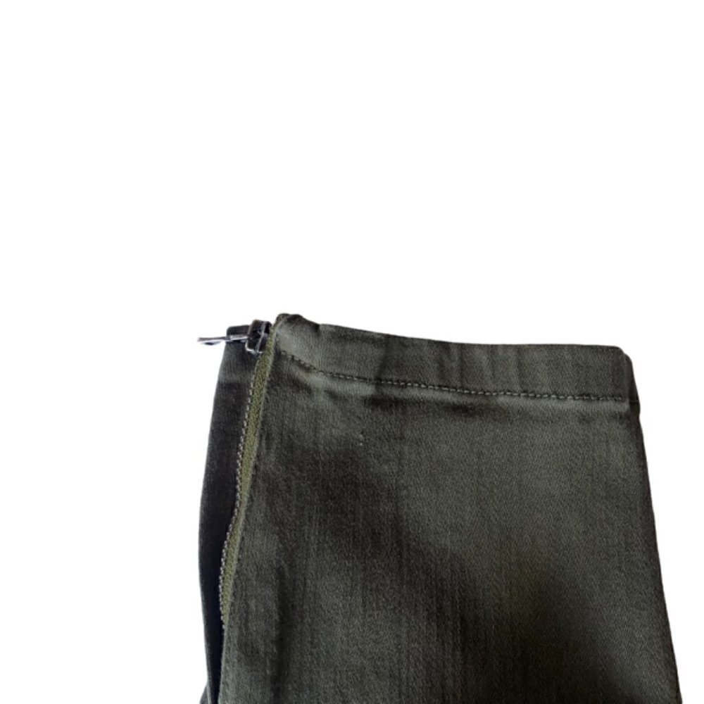 Paige Daryn Zip Ankle Pants in Olive Leaf 28 - Picture 3 of 6